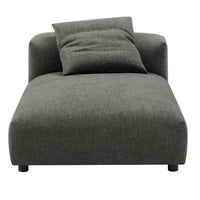 Solace Méridienne modulable rembourrée en tissu sans accoudoirs