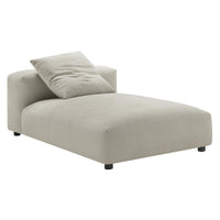 Solace Méridienne modulable rembourrée en tissu sans accoudoirs