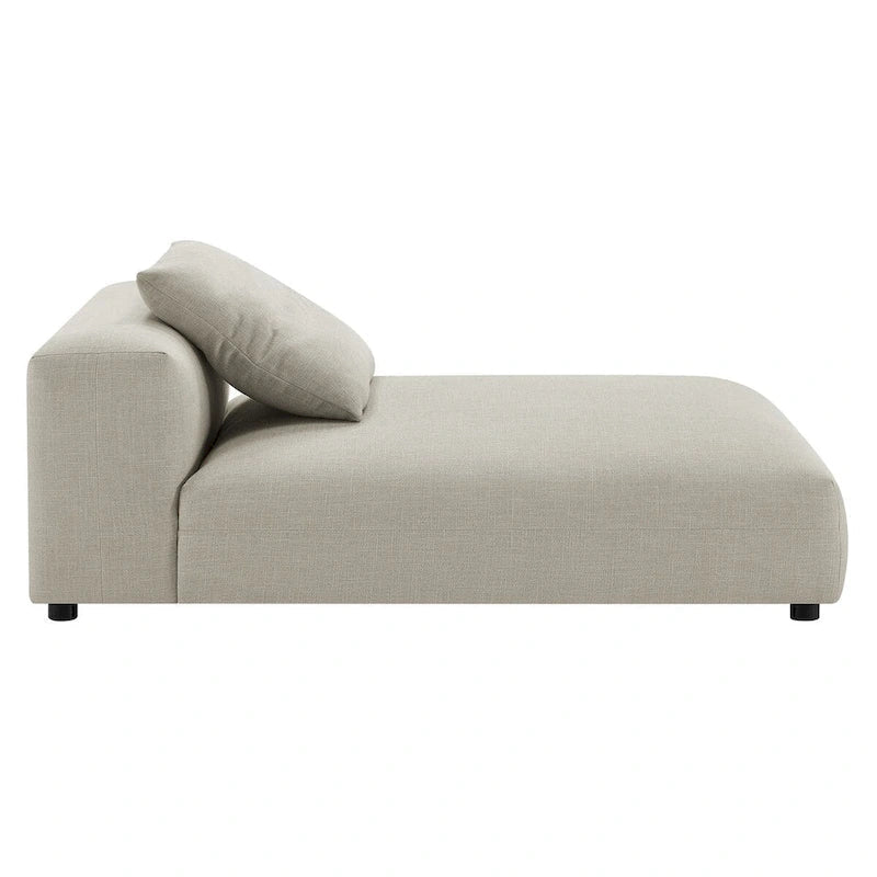 Solace Méridienne modulable rembourrée en tissu sans accoudoirs