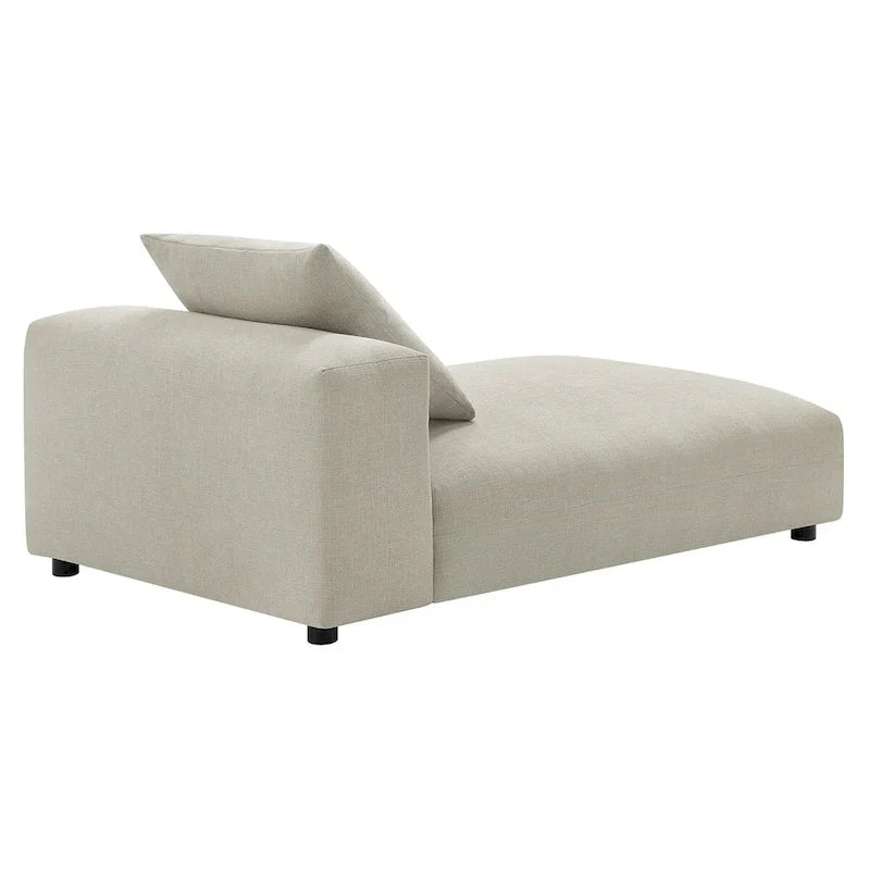 Solace Méridienne modulable rembourrée en tissu sans accoudoirs