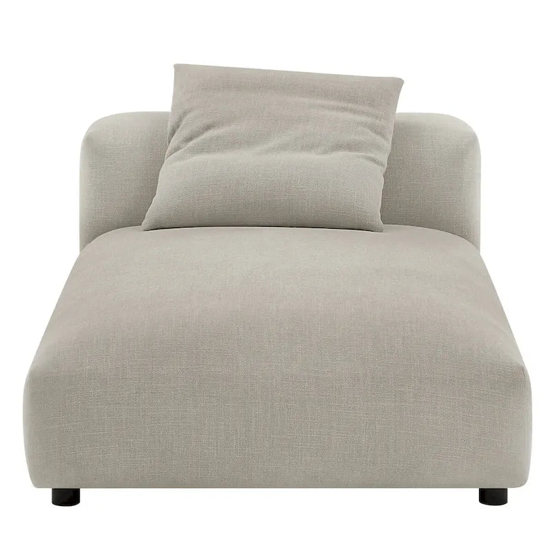 Solace Méridienne modulable rembourrée en tissu sans accoudoirs