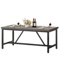 Grande table de salle à manger rustique Moasis 70 pouces pour jusqu'à 8 personnes