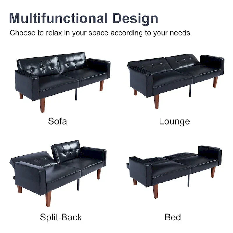 Canapé-lit futon en mousse à mémoire de forme convertible pour salon - 68.11*30.11*28.74
