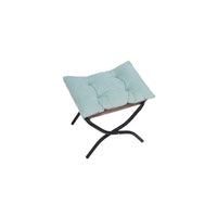 Fauteuil Lounge Contemporain d'Appoint, Fauteuil à Cadre Acier Unique avec Accoudoirs et Poche Latérale, avec pouf, avec repose-pieds