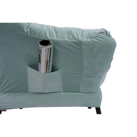 Fauteuil Lounge Contemporain d'Appoint, Fauteuil à Cadre Acier Unique avec Accoudoirs et Poche Latérale, avec pouf, avec repose-pieds