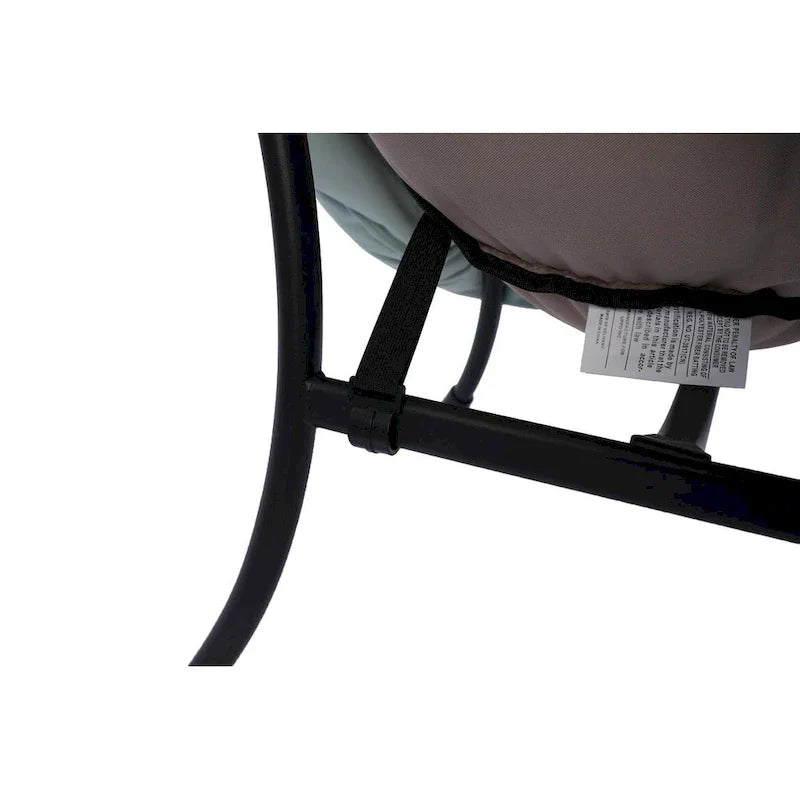 Fauteuil Lounge Contemporain d'Appoint, Fauteuil à Cadre Acier Unique avec Accoudoirs et Poche Latérale, avec pouf, avec repose-pieds