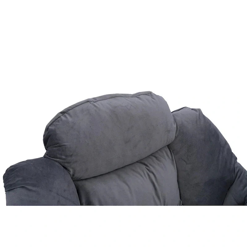 Fauteuil Lounge Contemporain d'Appoint, Fauteuil à Cadre Acier Unique avec Accoudoirs et Poche Latérale, avec pouf, avec repose-pieds