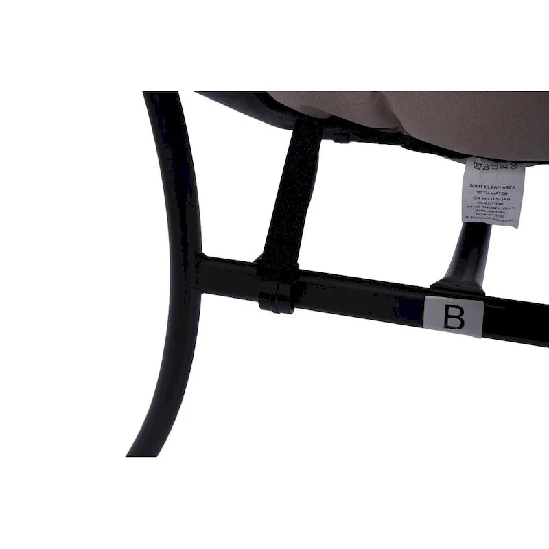 Fauteuil Lounge Contemporain d'Appoint, Fauteuil à Cadre Acier Unique avec Accoudoirs et Poche Latérale, avec pouf, avec repose-pieds