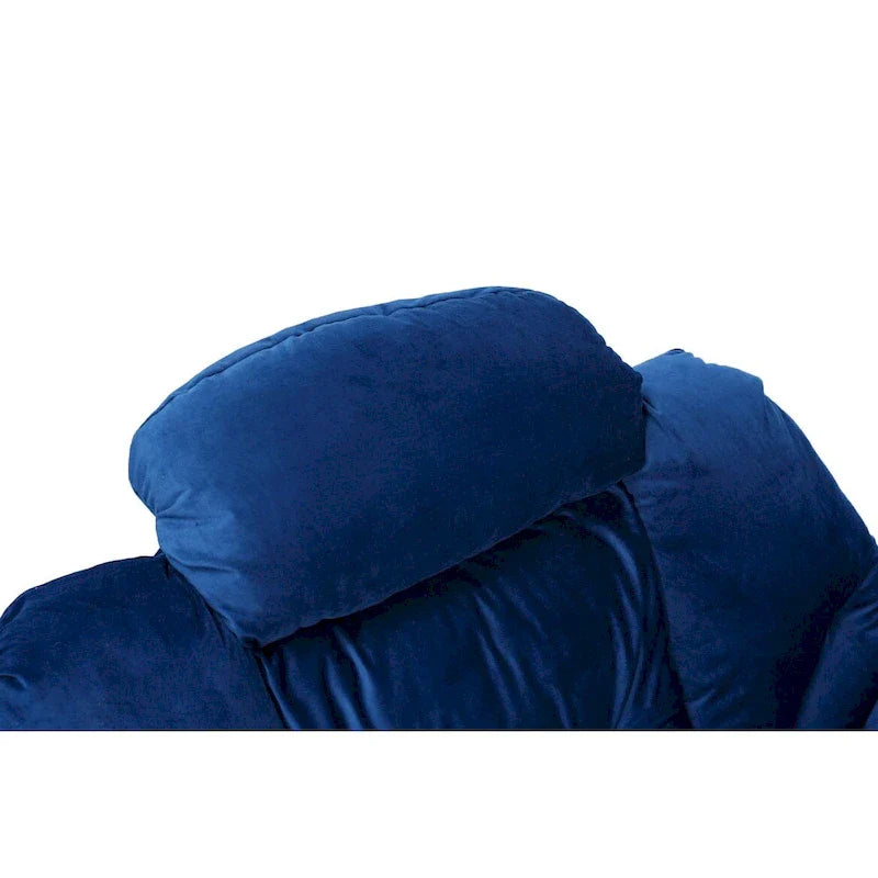 Fauteuil Lounge Contemporain d'Appoint, Fauteuil à Cadre Acier Unique avec Accoudoirs et Poche Latérale, avec pouf, avec repose-pieds