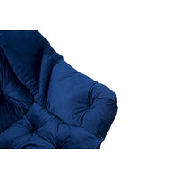 Fauteuil Lounge Contemporain d'Appoint, Fauteuil à Cadre Acier Unique avec Accoudoirs et Poche Latérale, avec pouf, avec repose-pieds