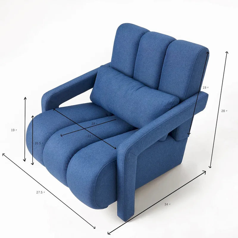 Fauteuil d'appoint moderne rembourré 28H avec coussin