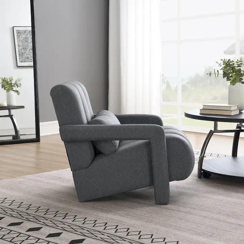 Fauteuil d'appoint moderne rembourré 28H avec oreiller