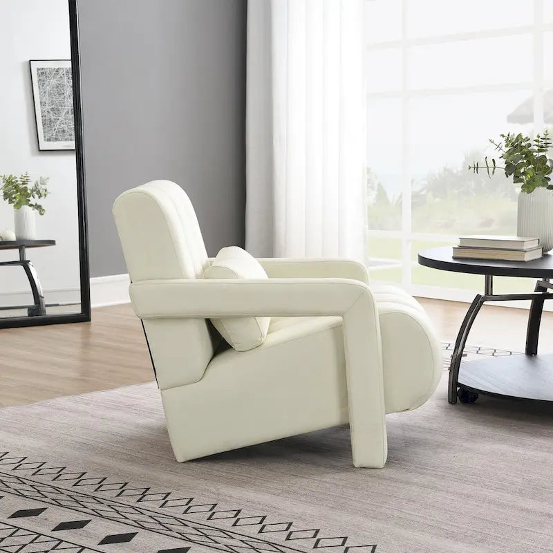 Fauteuil d'appoint moderne rembourré 28H avec oreiller