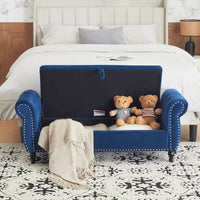 Banc coffre de rangement multifonction traditionnel en velours Xanthia avec coussin par Christopher Knight Home