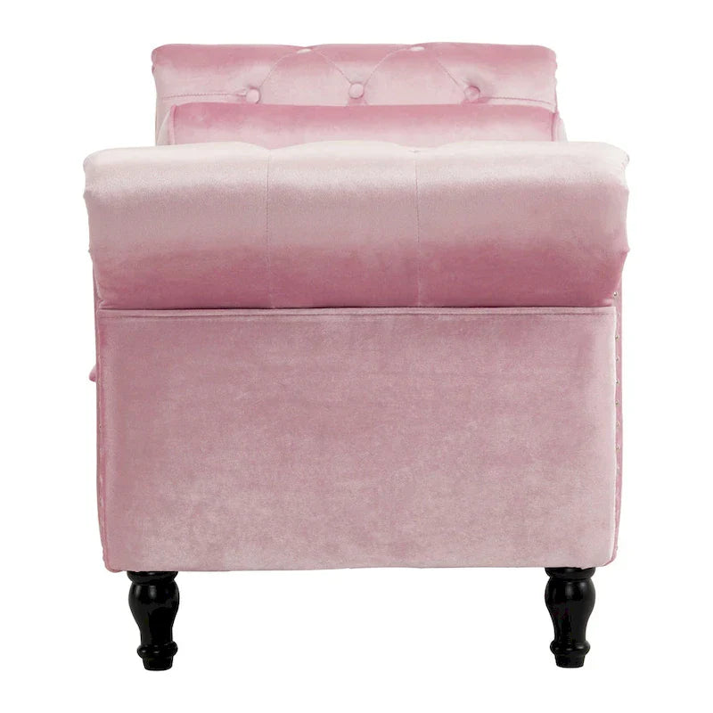 Banc coffre de rangement multifonction traditionnel en velours Xanthia avec coussin par Christopher Knight Home