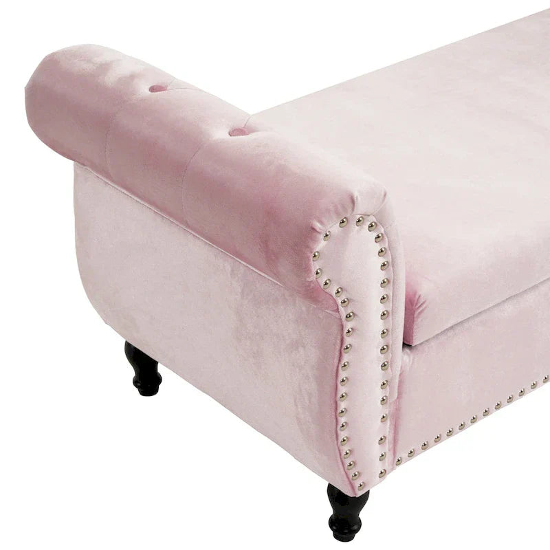 Banc coffre de rangement multifonction traditionnel en velours Xanthia avec coussin par Christopher Knight Home