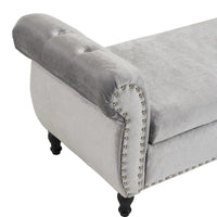 Banc coffre de rangement multifonction traditionnel en velours Xanthia avec coussin par Christopher Knight Home