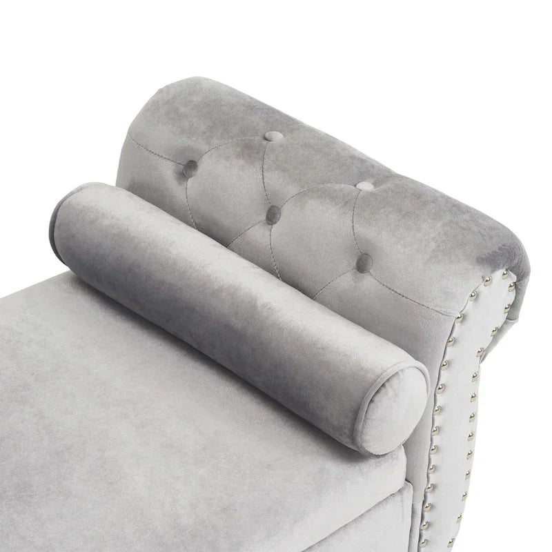 Banc coffre de rangement multifonctionnel traditionnel en velours Xanthia avec oreiller par Christopher Knight Home