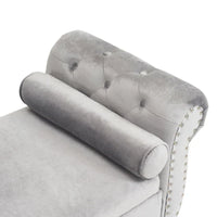 Banc coffre de rangement multifonction traditionnel en velours Xanthia avec coussin par Christopher Knight Home