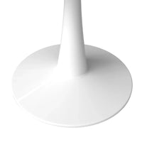 Table de salle à manger ronde 4 places LeisureMod Bristol 40 avec plateau en pierre frittée et base blanche pour cuisine et salle à manger