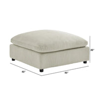 Pouf carré Cambrai 40 po par Greyson Living