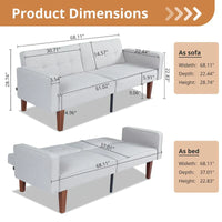 Canapé-lit futon en mousse à mémoire de forme, lit de repos pliable convertible causeuse