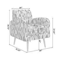 Fauteuil d'appoint petit espace Mindy Mid-Century Modern