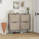 Range-chaussures 4 portes, armoire de rangement à chaussures moderne autonome, pour entrée