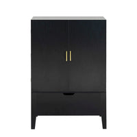 Meuble de buffet avec porte-bouteilles et porte-verres pour couloirs et salons