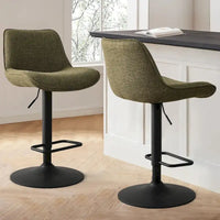 Tabouret de bar pivotant réglable en hauteur à base de 18 po plus large, lot de 2