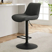 Tabouret de bar pivotant réglable en hauteur à base de 18 po plus large, lot de 2