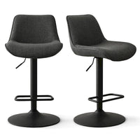 Tabouret de bar pivotant réglable en hauteur à base de 18 po plus large, lot de 2