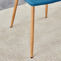 Chaise d'appoint rembourrée en lin à pieds métalliques (lot de 4)