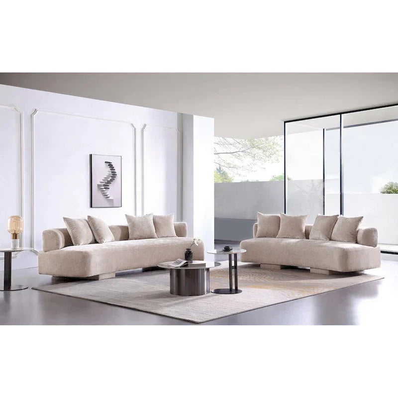 Ensemble Canapé Moderne 2 Pièces Manhattan Comfort Verandah en Chenille Multi