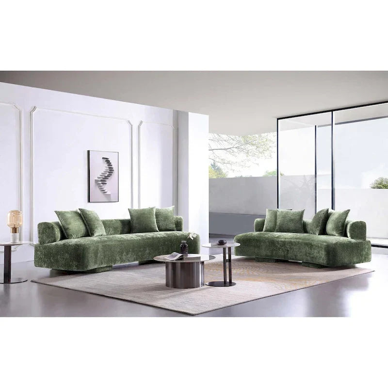 Ensemble Canapé Moderne 2 Pièces Manhattan Comfort Verandah en Chenille Multi