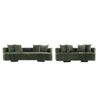 Ensemble Canapé Moderne 2 Pièces Manhattan Comfort Verandah en Chenille Multi