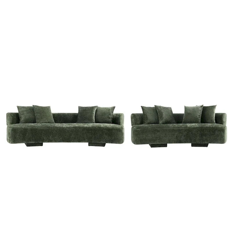 Ensemble Canapé Moderne 2 Pièces Manhattan Comfort Verandah en Chenille Multi