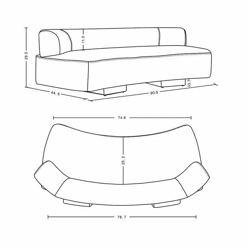 Ensemble Canapé Moderne 2 Pièces Manhattan Comfort Verandah en Chenille Multi
