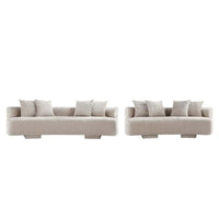 Ensemble Canapé Moderne 2 Pièces Manhattan Comfort Verandah en Chenille Multi