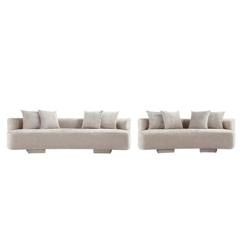 Ensemble Canapé Moderne 2 Pièces Manhattan Comfort Verandah en Chenille Multi