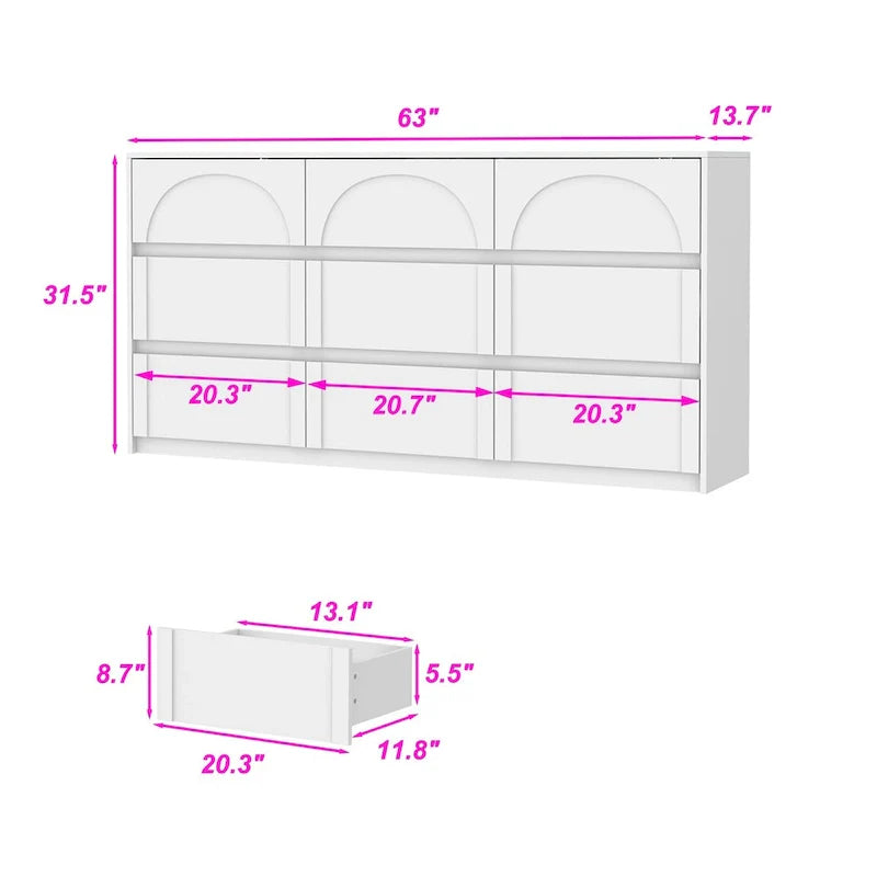 Meuble de rangement blanc polyvalent - Parfait pour chambre, cuisine et salon
