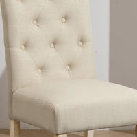 Ensemble de salle à manger rond 5 pièces Roundhill Furniture Banff, table ronde à traverse croisée avec 4 chaises capitonnées