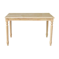Table de salle à manger en bois massif 30 x 48 avec 4 chaises