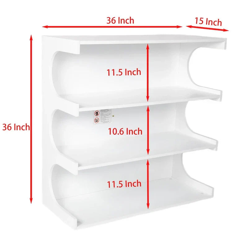 Étagère à livres et table basse multifonctionnelles à 4 niveaux blanches, étagère à livres créative, étagères de rangement minimalistes