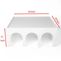 Étagère à livres et table basse multifonctionnelles à 4 niveaux blanches, étagère à livres créative, étagères de rangement minimalistes
