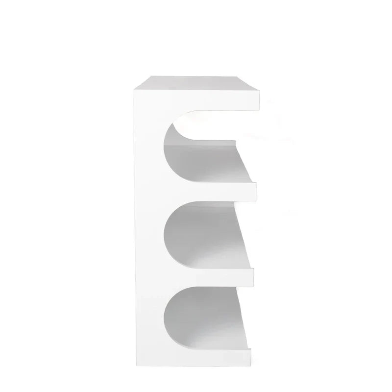 Étagère à livres et table basse multifonctionnelles à 4 niveaux blanches, étagère à livres créative, étagères de rangement minimalistes