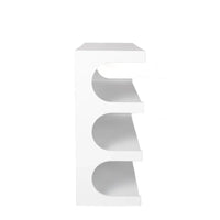 Étagère à livres et table basse multifonctionnelles à 4 niveaux blanches, étagère à livres créative, étagères de rangement minimalistes