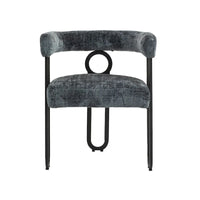 Chaises de salle à manger d'appoint au design contemporain rembourrées en chenille/cuir lot de 2