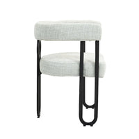 Chaises de salle à manger d'appoint au design contemporain rembourrées en chenille/cuir lot de 2