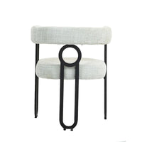 Chaises de salle à manger d'appoint au design contemporain rembourrées en chenille/cuir lot de 2